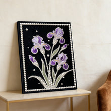 Load image into Gallery viewer, DIY Pearl Painting Kit 30x40CM Iris Framed Handmade Pearl Material Art Set Room Wall Decoration
