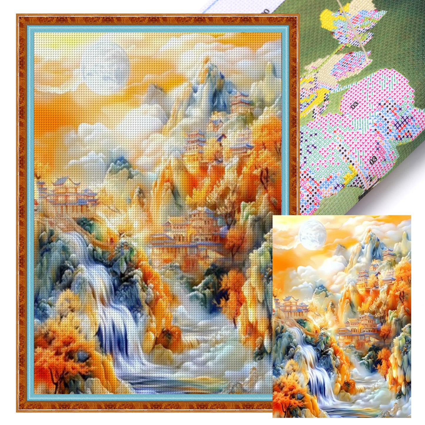 Golden Years - Full 11CT Stamped Cross Stitch 50x70CM - Mona Lisa