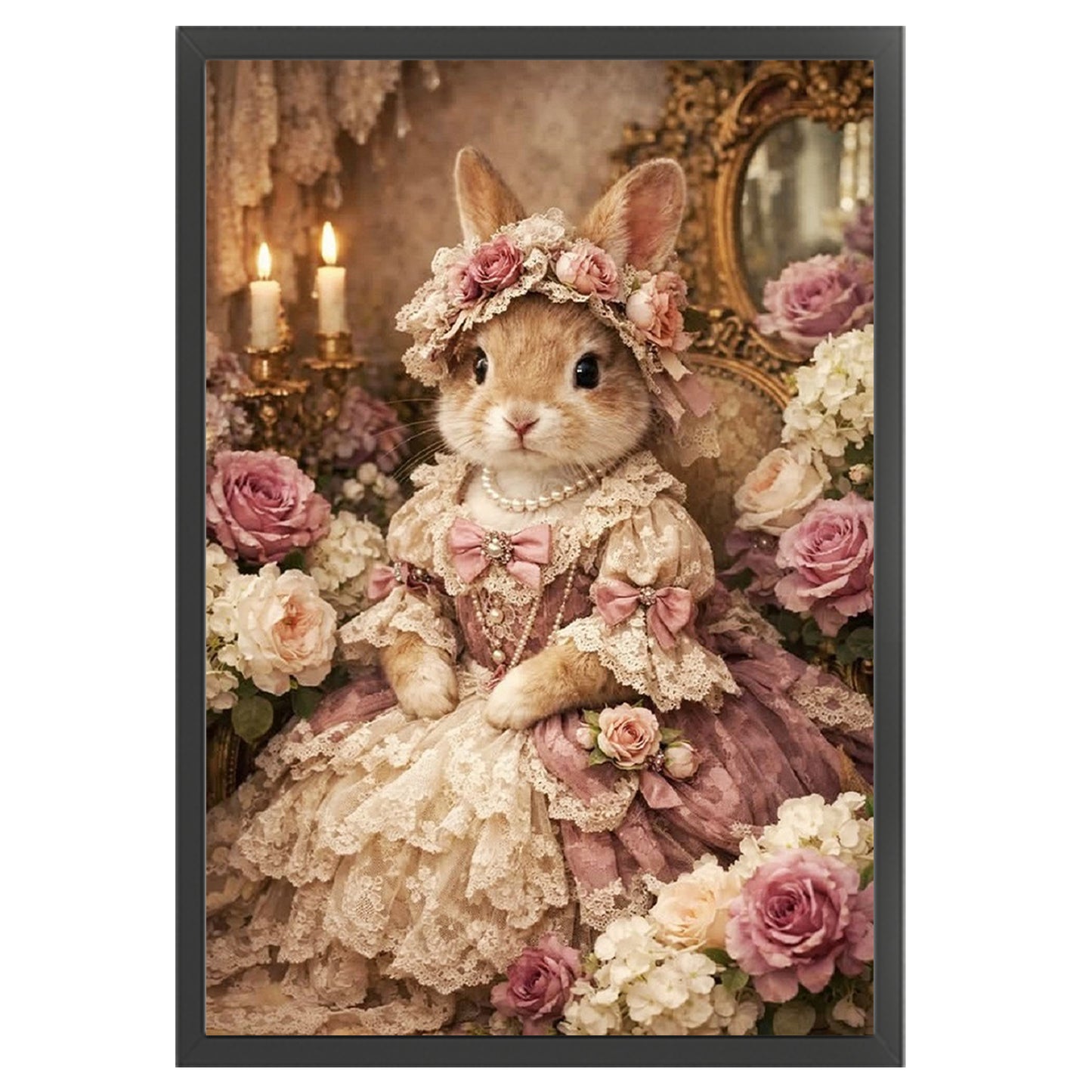 Rabbit - Full 11CT Stamped Cross Stitch 40x60CM - Huacan