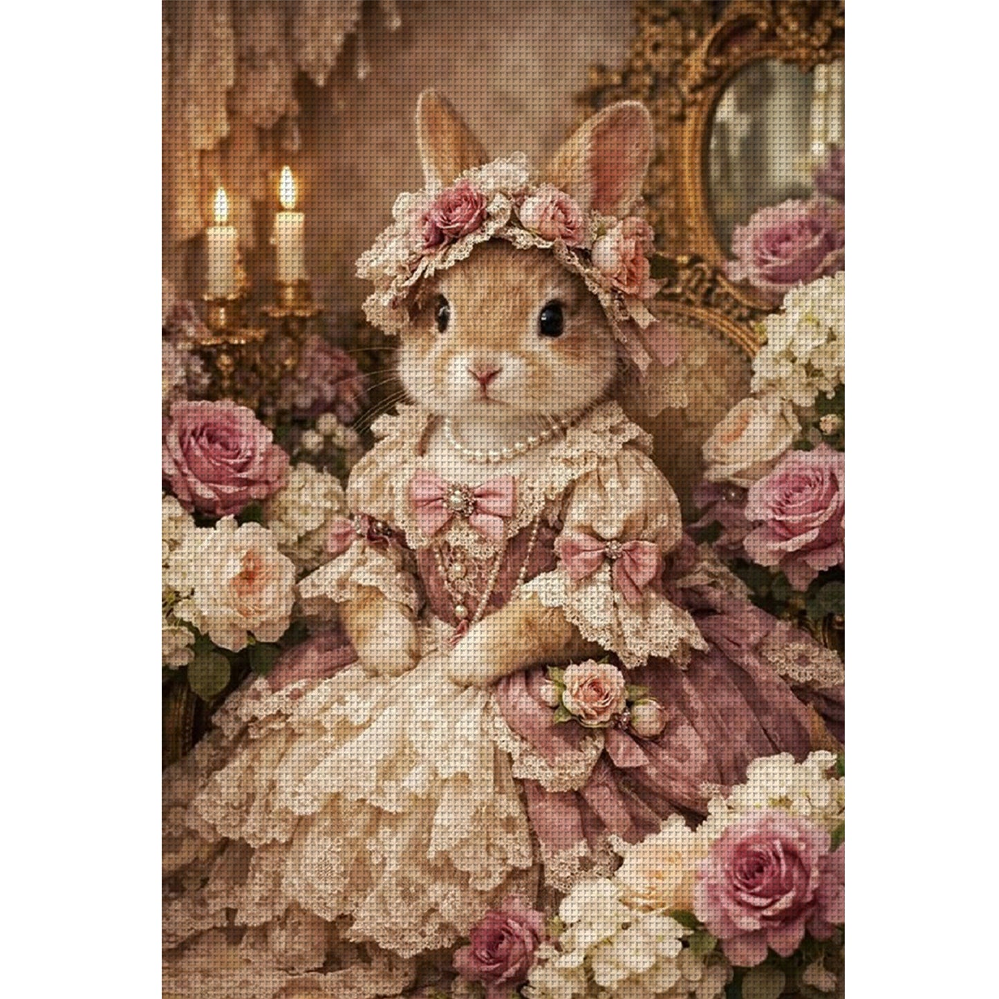 Rabbit - Full 11CT Stamped Cross Stitch 40x60CM - Huacan