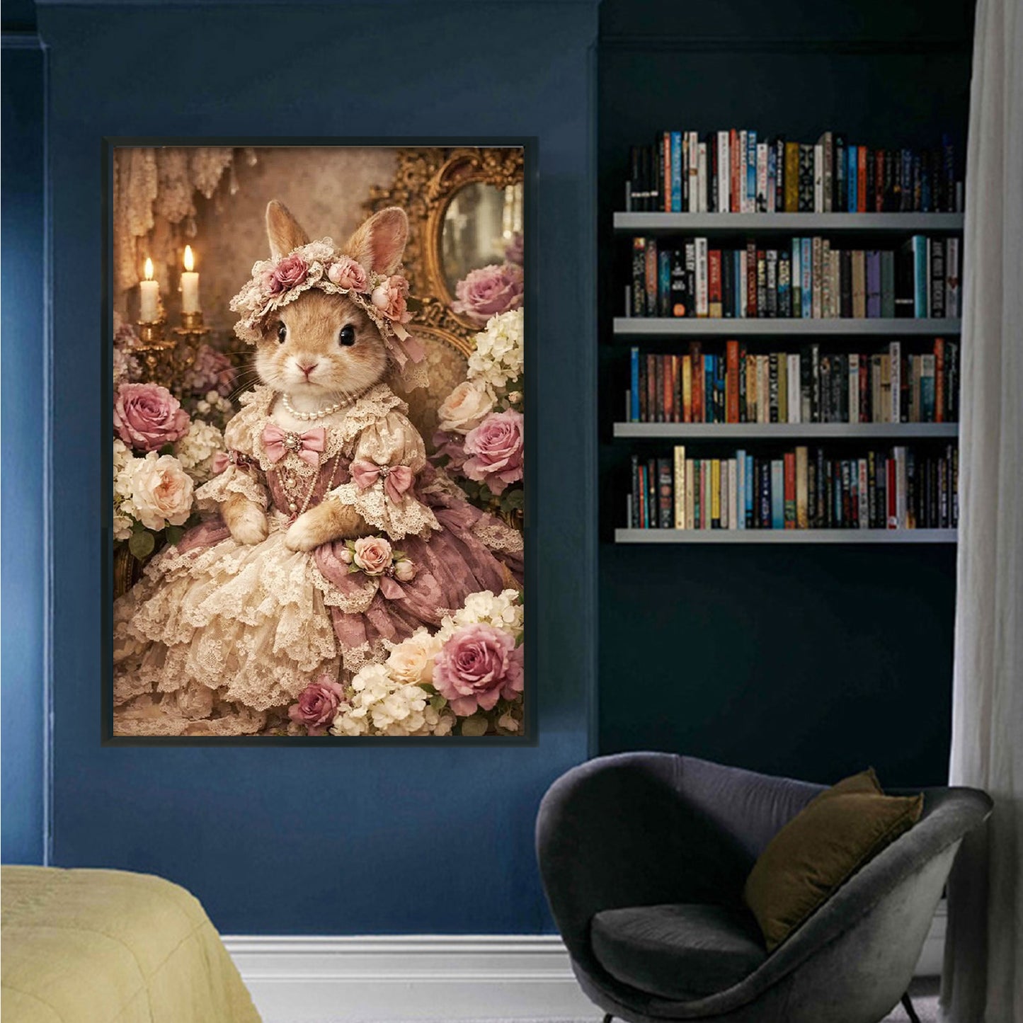 Rabbit - Full 11CT Stamped Cross Stitch 40x60CM - Huacan