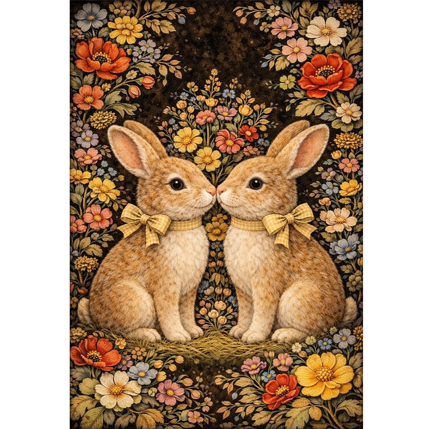 Rabbit - Full 11CT Stamped Cross Stitch 40x60CM - Huacan