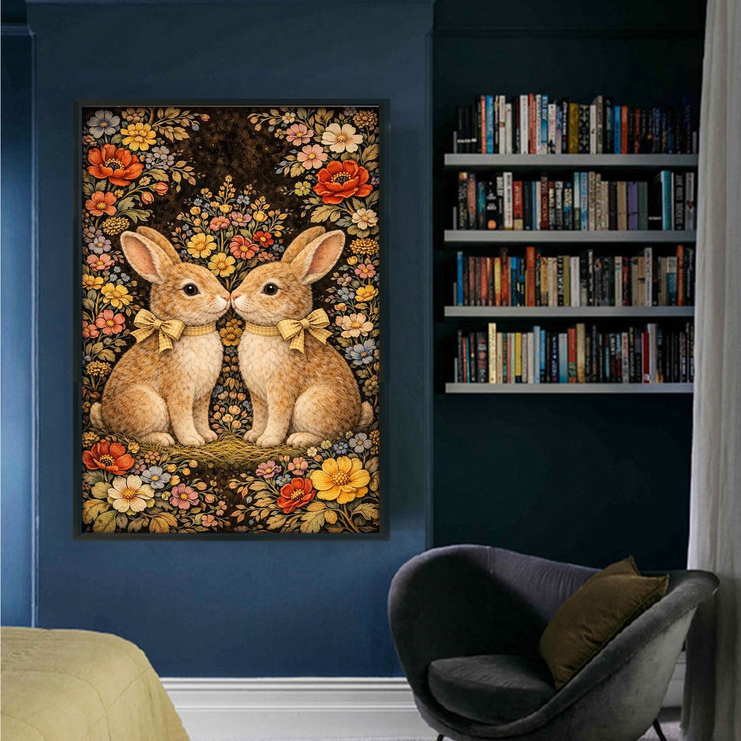 Rabbit - Full 11CT Stamped Cross Stitch 40x60CM - Huacan
