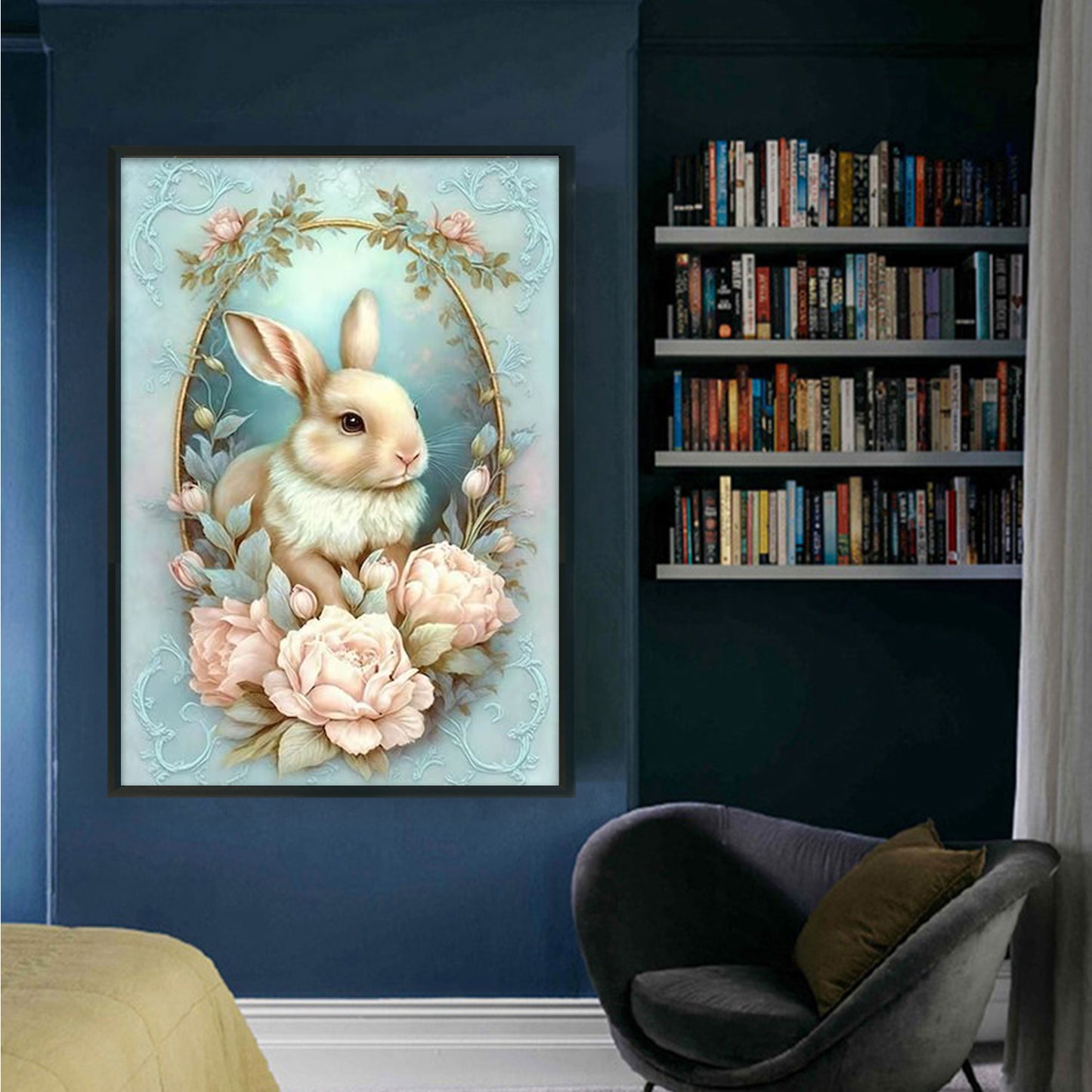 Rabbit - Full 11CT Stamped Cross Stitch 40x60CM - Huacan