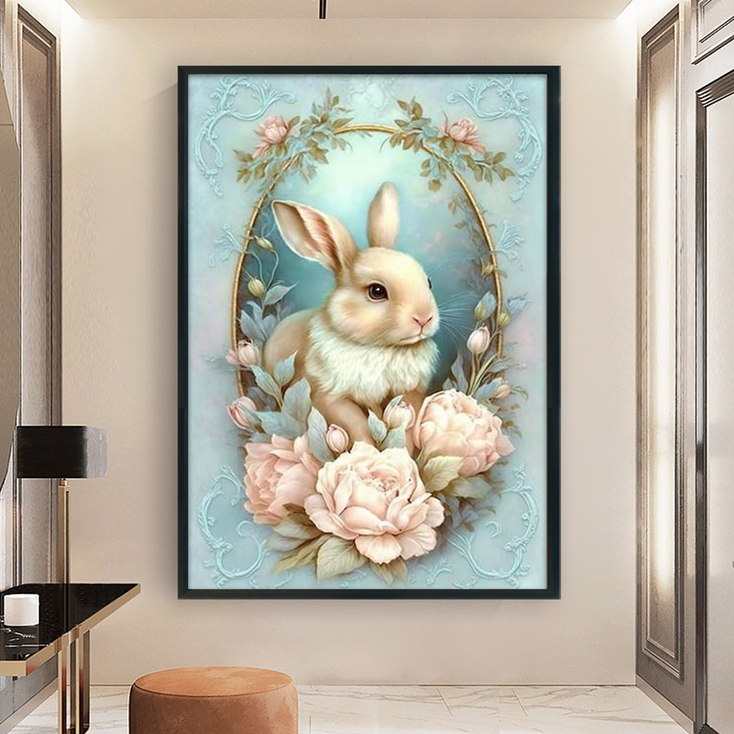 Rabbit - Full 11CT Stamped Cross Stitch 40x60CM - Huacan