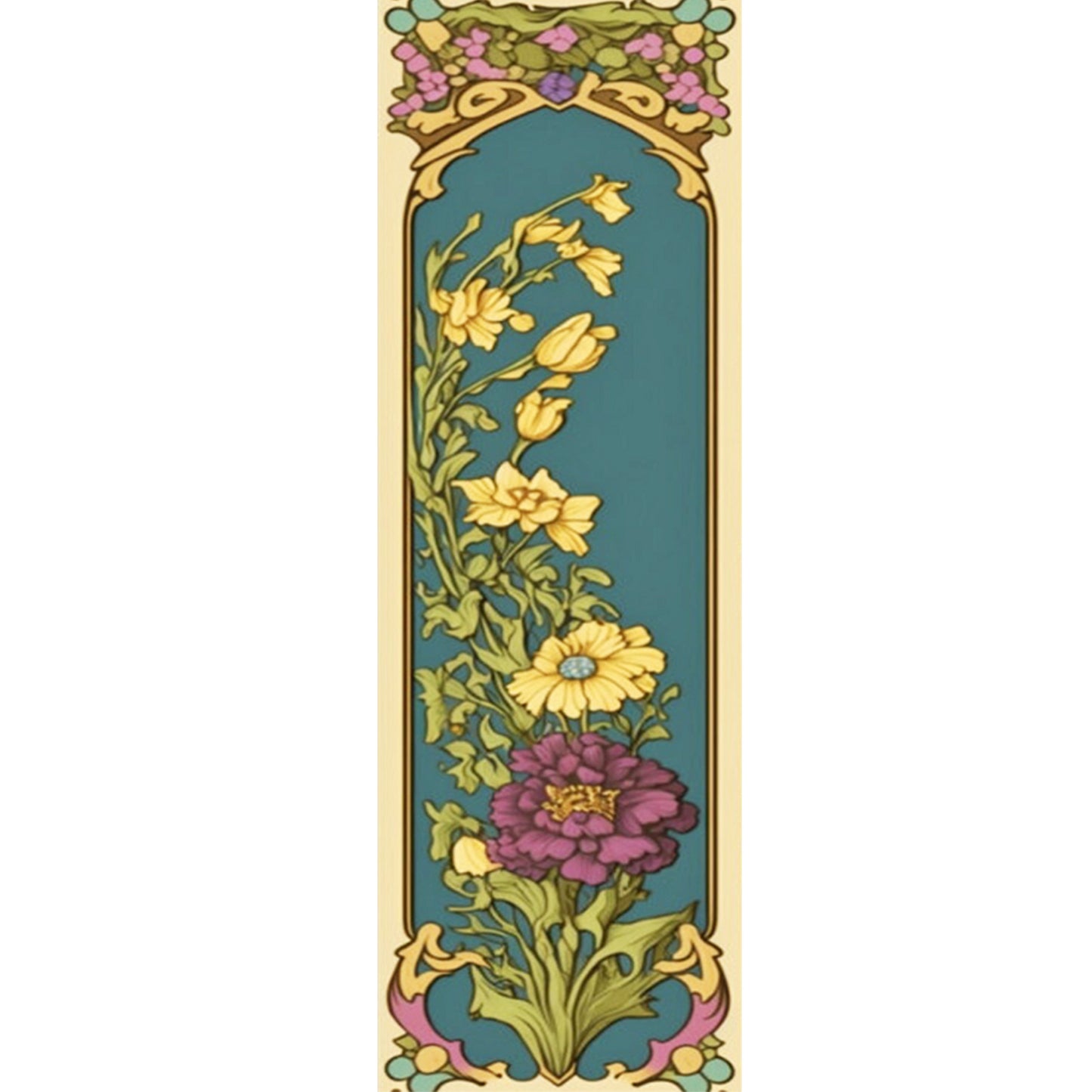 Flower - Full 11CT Stamped Cross Stitch 30x90CM - Yishu