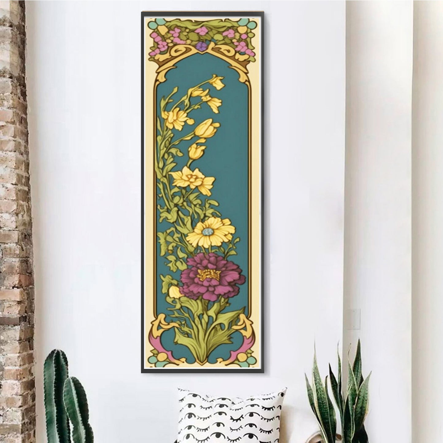 Flower - Full 11CT Stamped Cross Stitch 30x90CM - Yishu