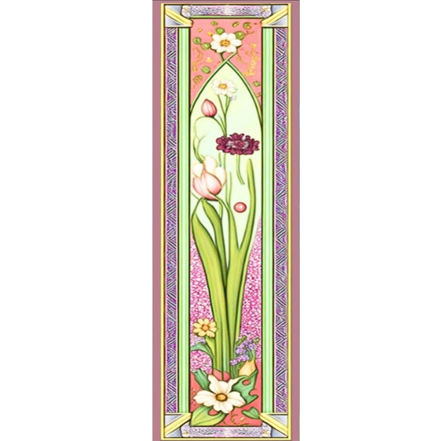 Flower - Full 11CT Stamped Cross Stitch 30x90CM - Yishu