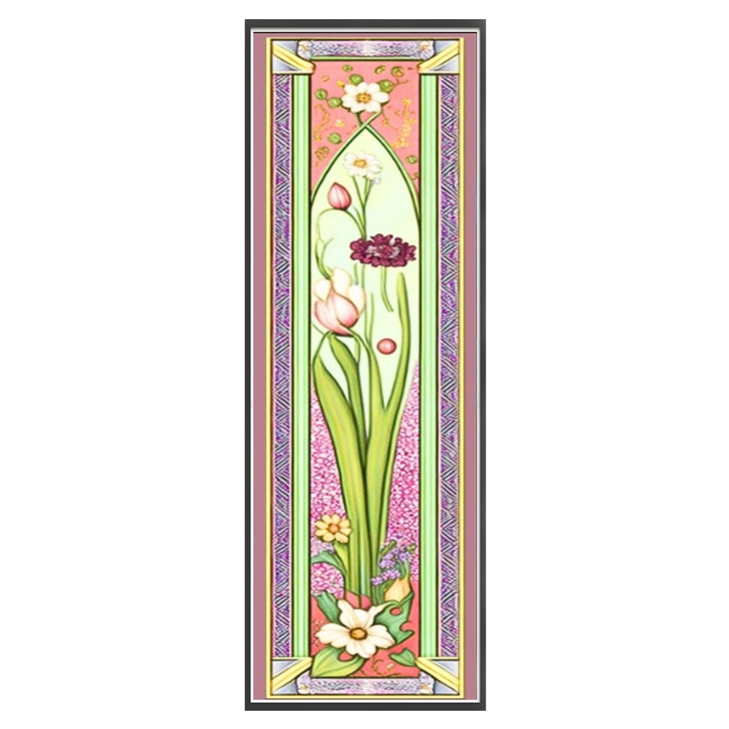Flower - Full 11CT Stamped Cross Stitch 30x90CM - Yishu