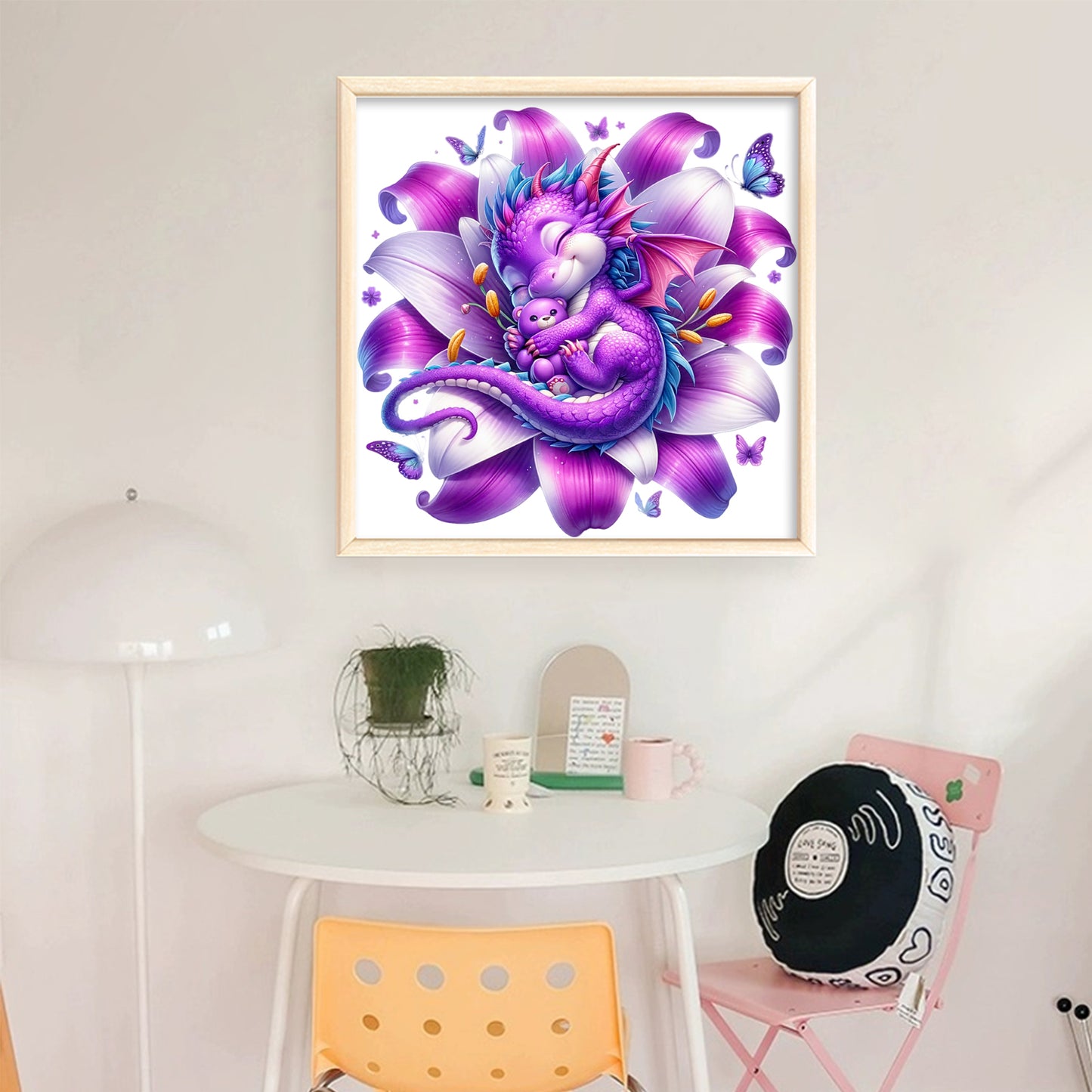 Sleeping Dragon - Full 11CT Stamped Cross Stitch 50x50CM - Yishu