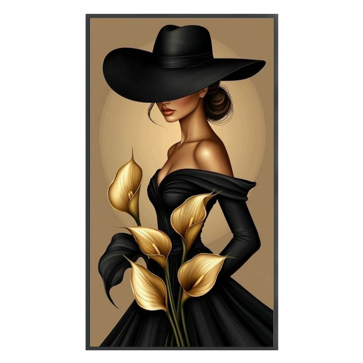 Elegant Lady - Full 11CT Stamped Cross Stitch 40x70CM - Huacan