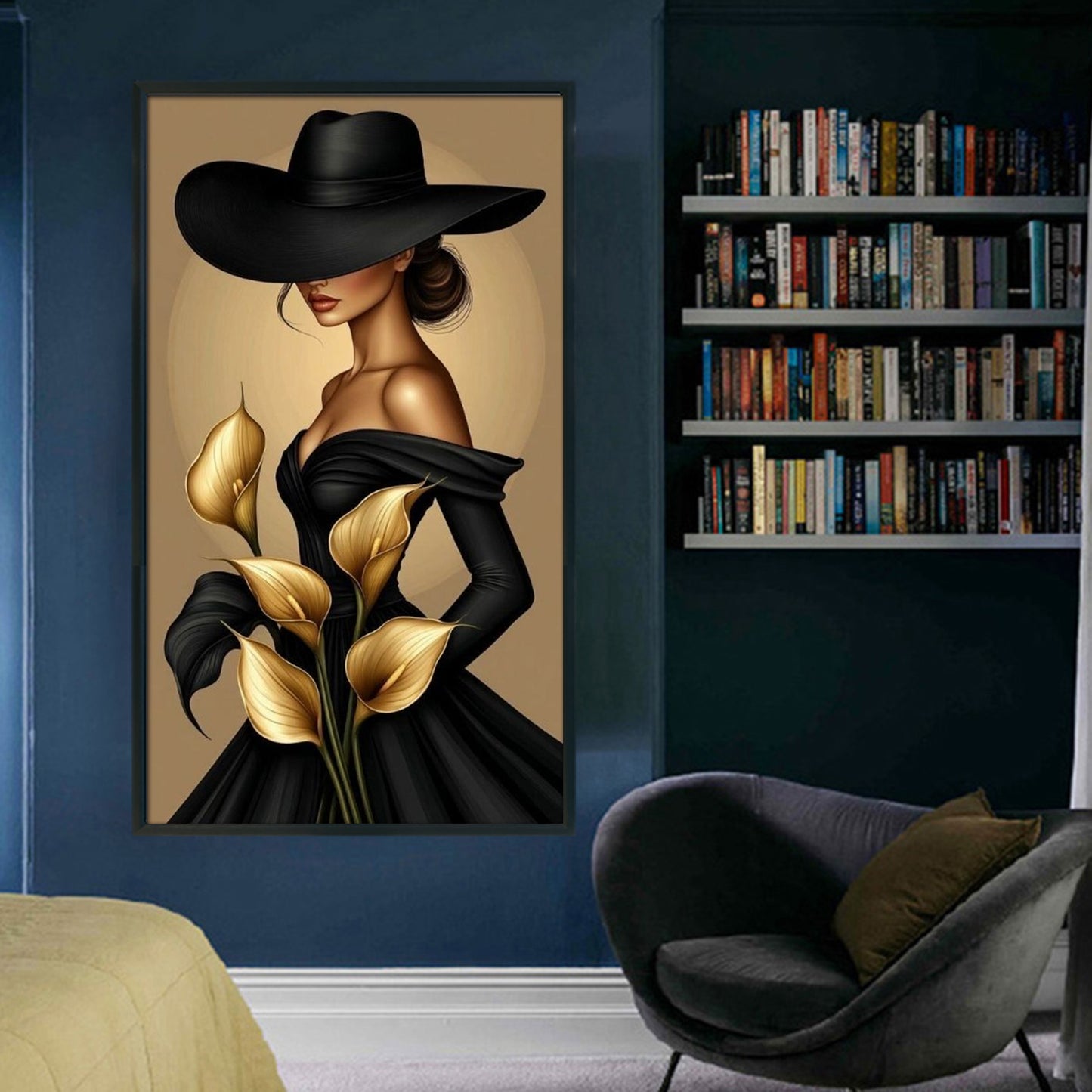 Elegant Lady - Full 11CT Stamped Cross Stitch 40x70CM - Huacan