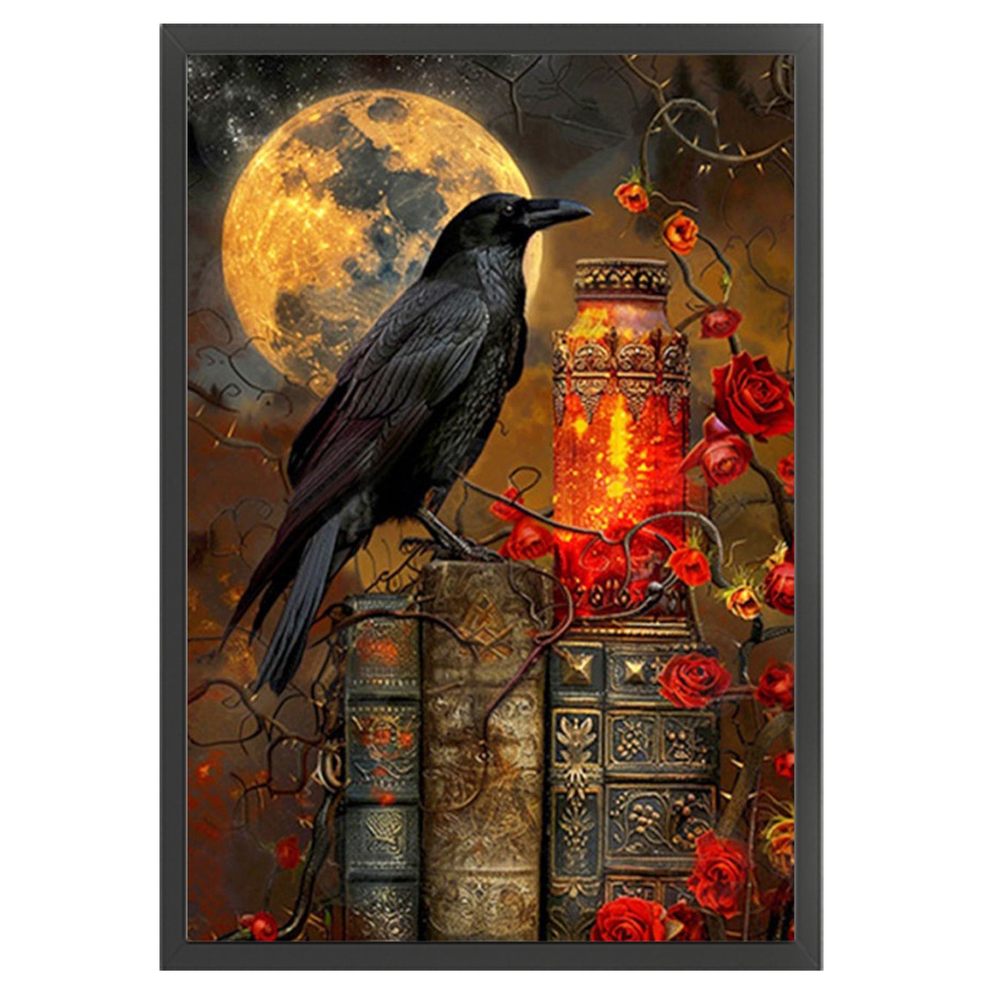 Crow - Full 11CT Stamped Cross Stitch 40x60CM - Huacan