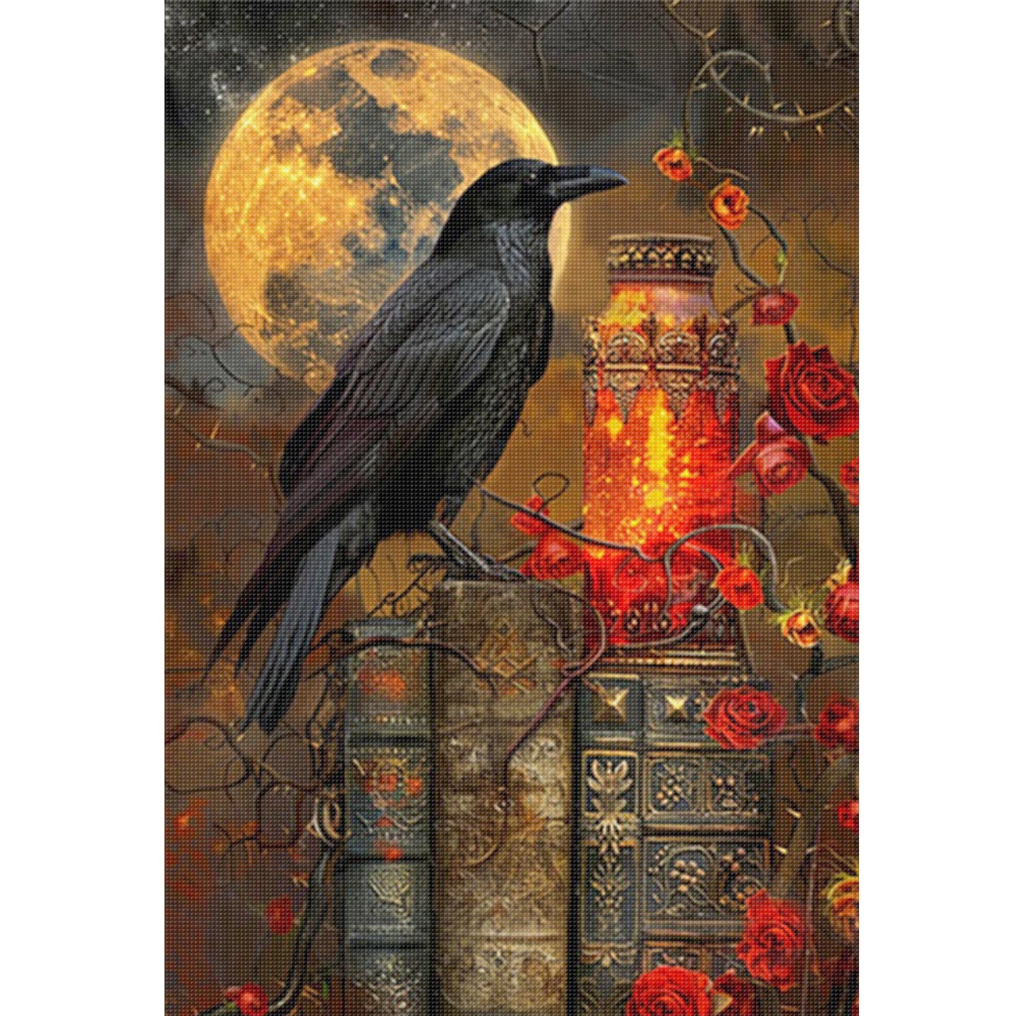 Crow - Full 11CT Stamped Cross Stitch 40x60CM - Huacan