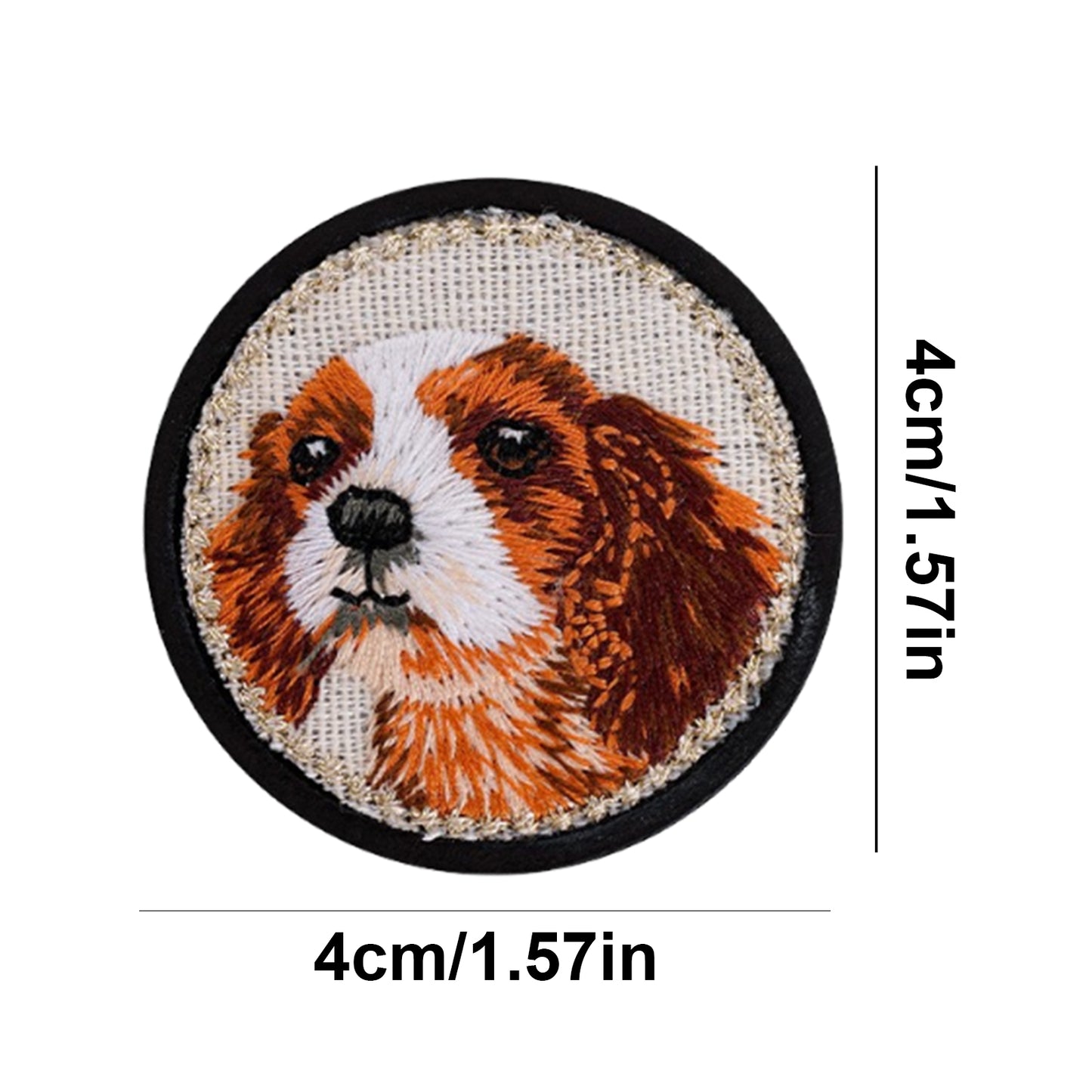 Quilted Animal Magnetic Needle Minder 40mm Needle Holder Back Suction Design Wooden Base for Cross Stitch Embroidery Needlework Accessories (King Dog)