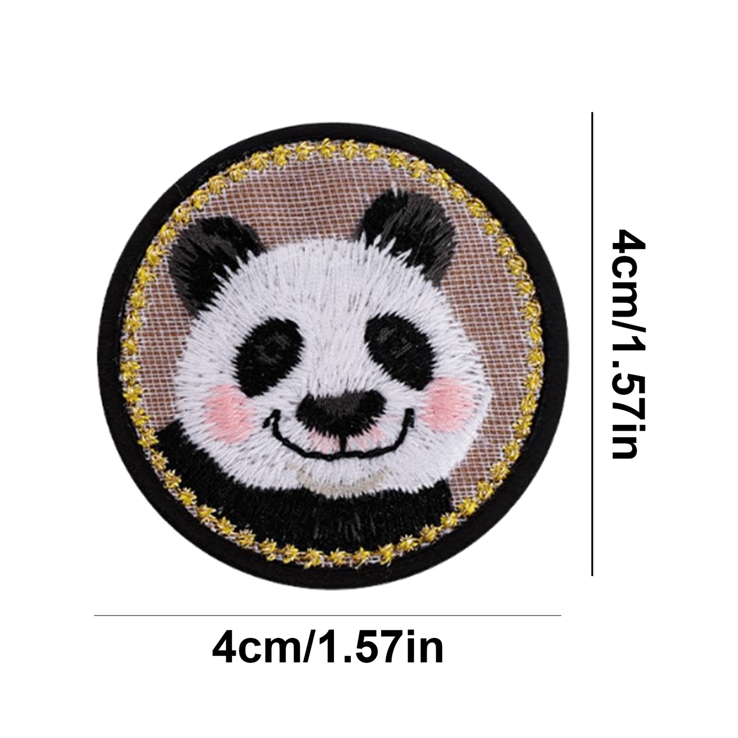 Quilted Animal Magnetic Needle Minder 40mm Needle Holder Back Suction Design Wooden Base for Cross Stitch Embroidery Needlework Accessories (Panda)