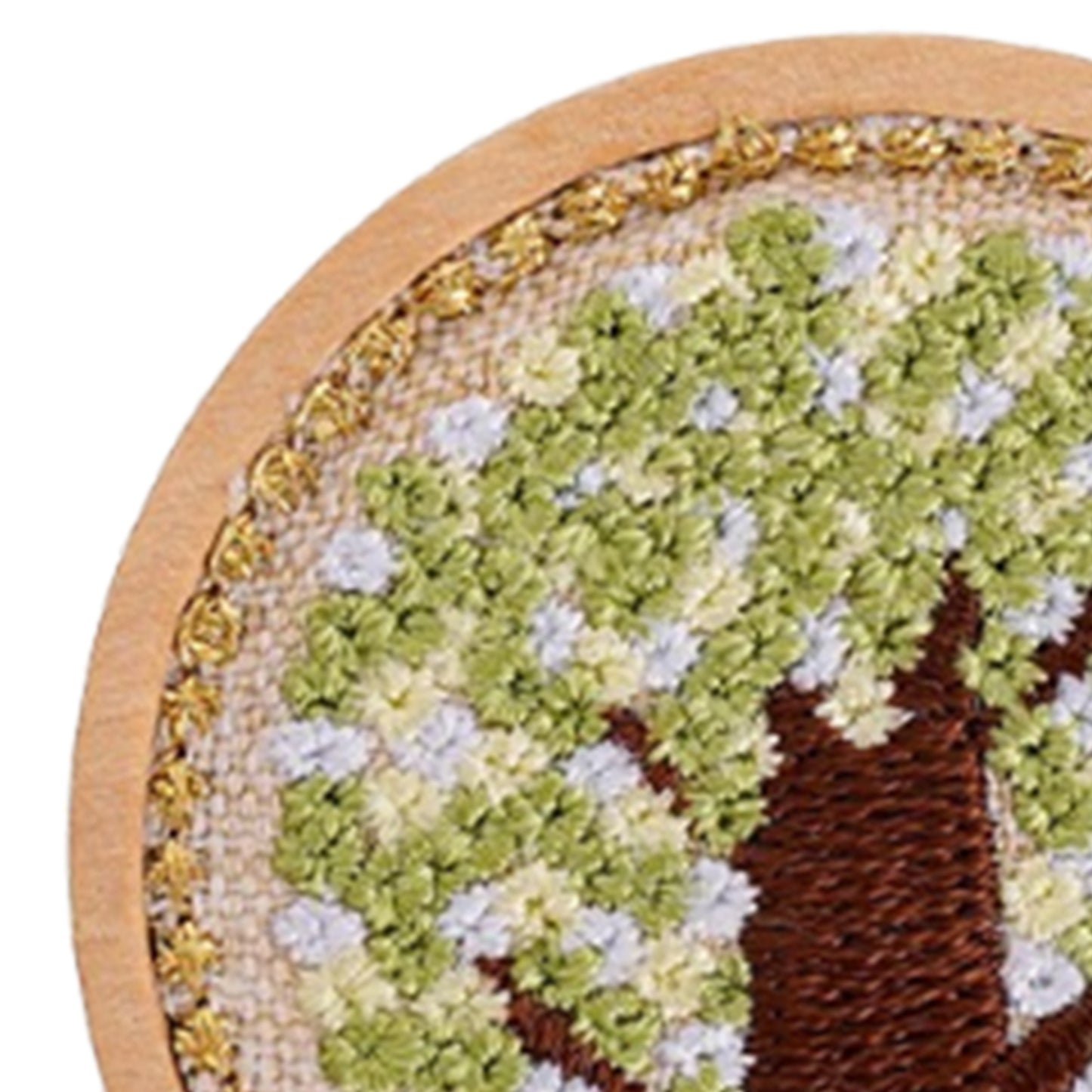 Quilted Animal Magnetic Needle Minder 40mm Needle Holder Back Suction Design Wooden Base for Cross Stitch Embroidery Needlework Accessories (Tree)