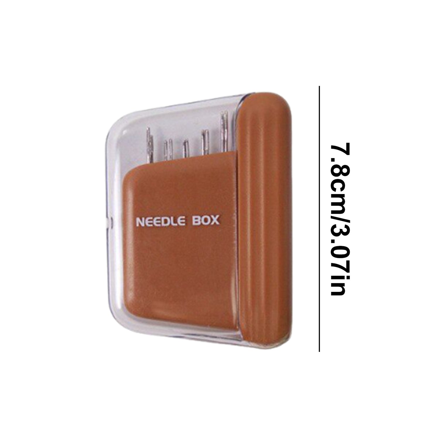 Portable Travel Magnetic Sewing Needles Case Include 10PCS 5 Size Needles & Threader Magnetic Needle Holder Case Craft Supplies Storage Gift for Sewers (Brown)