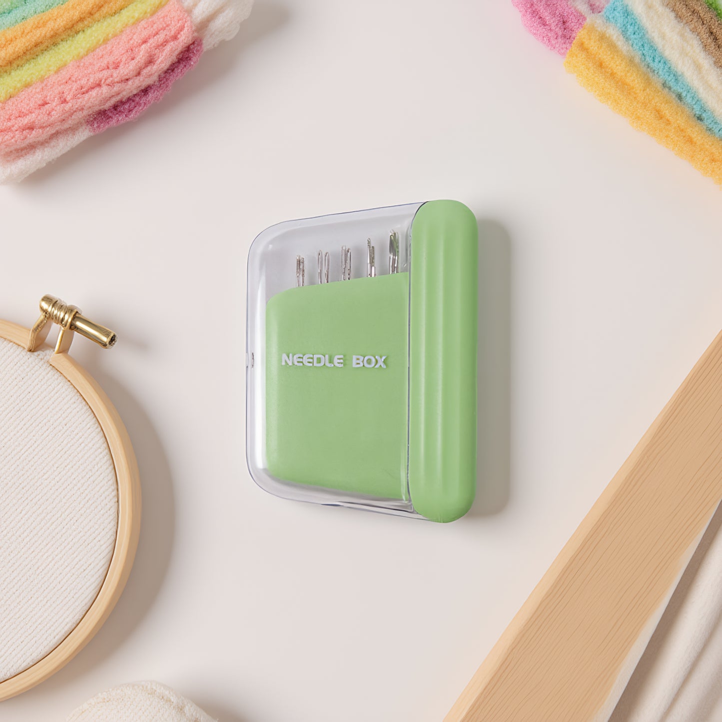 Portable Travel Magnetic Sewing Needles Case Include 10PCS 5 Size Needles & Threader Magnetic Needle Holder Case Craft Supplies Storage Gift for Sewers (Green)