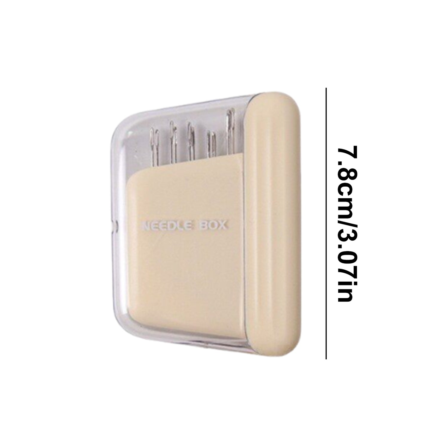 Portable Travel Magnetic Sewing Needles Case Include 10PCS 5 Size Needles & Threader Magnetic Needle Holder Case Craft Supplies Storage Gift for Sewers (Apricot)