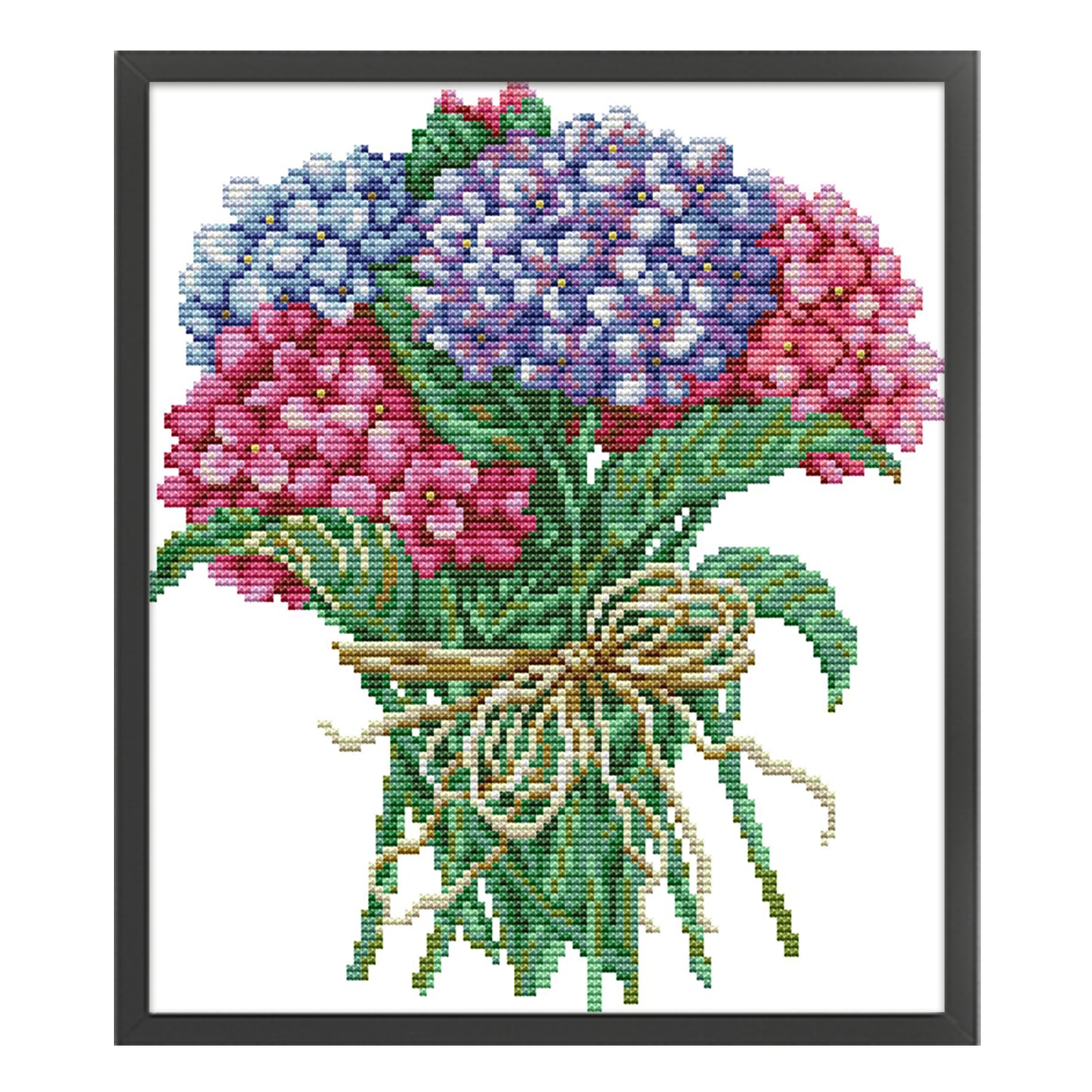 Hydrangea Bouquet - Partial 14CT Stamped Cross Stitch 27x29CM - Joy Sunday