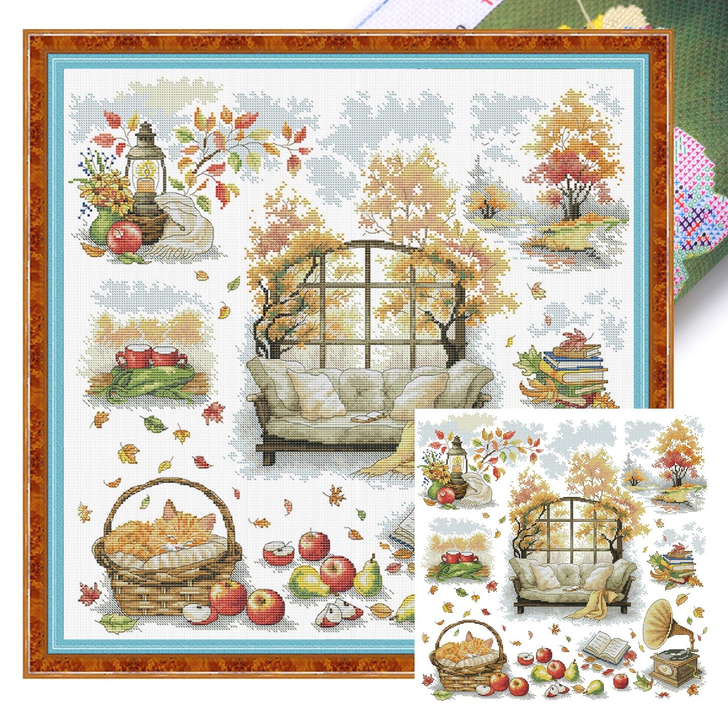 Leisure Time - Partial 14CT Stamped Cross Stitch 52x52CM - Joy Sunday Backstitch+Half Cross Stitch