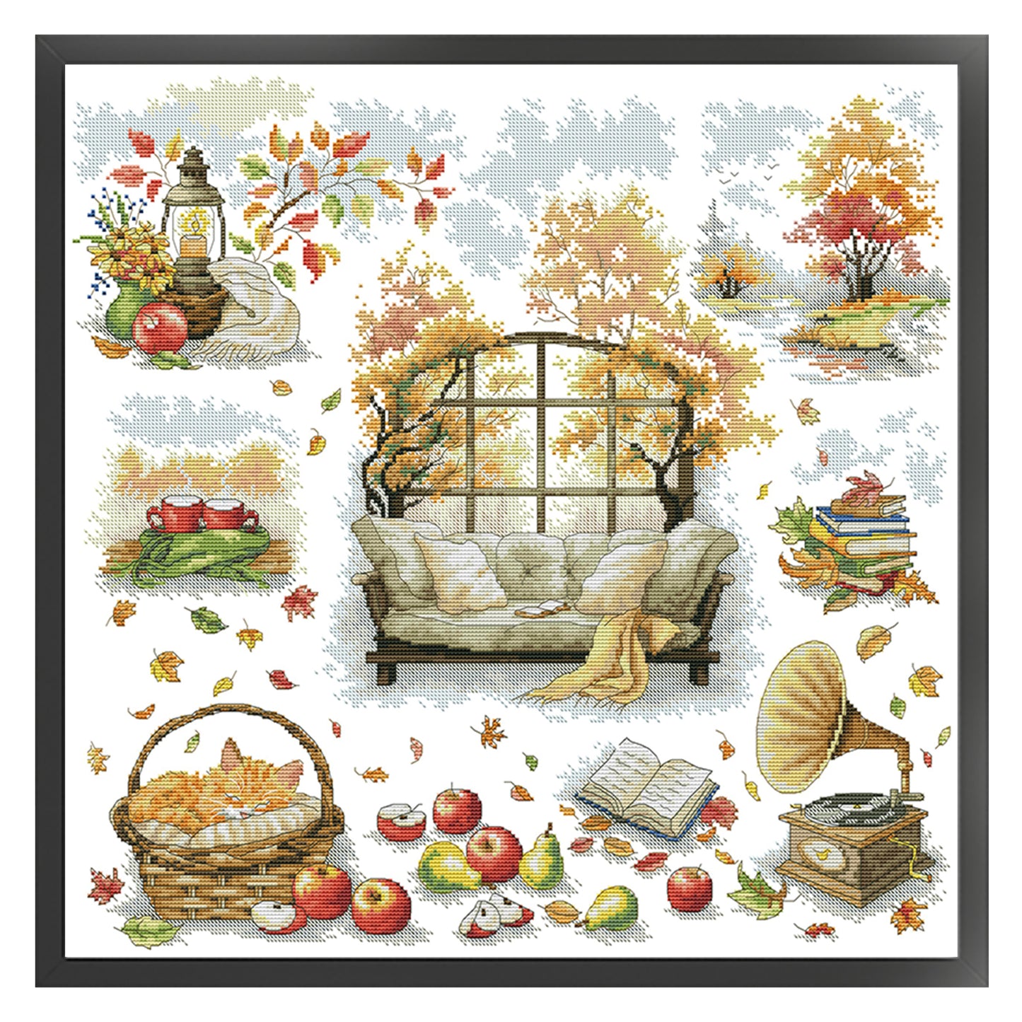 Leisure Time - Partial 14CT Stamped Cross Stitch 52x52CM - Joy Sunday Backstitch+Half Cross Stitch