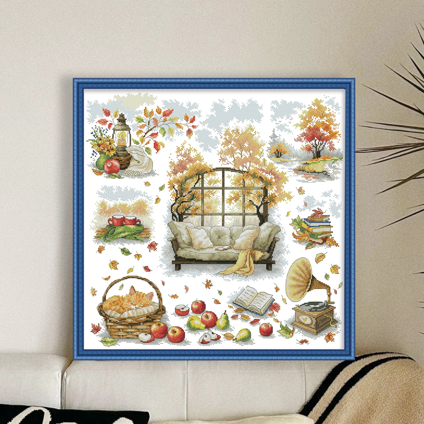 Leisure Time - Partial 14CT Stamped Cross Stitch 52x52CM - Joy Sunday Backstitch+Half Cross Stitch