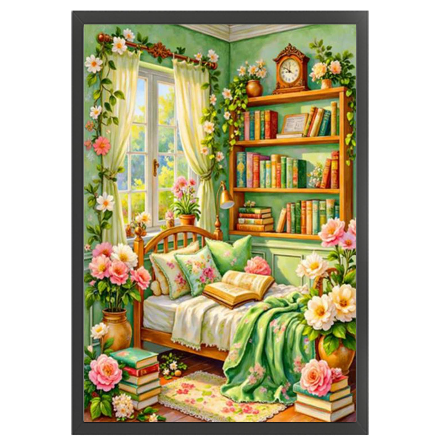 Bedroom - Full 11CT Stamped Cross Stitch 50x70CM - Mona Lisa