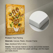 Load image into Gallery viewer, DIY Pearl Painting Kit 20x30CM Sunflower Framed Handmade Pearl Material Art Set Room Wall Decoration
