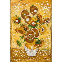 Load image into Gallery viewer, DIY Pearl Painting Kit 20x30CM Sunflower Framed Handmade Pearl Material Art Set Room Wall Decoration
