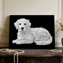 Load image into Gallery viewer, DIY Pearl Painting Kit 20x30CM Dog Framed Handmade Pearl Material Art Set Room Wall Decoration
