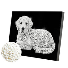 Load image into Gallery viewer, DIY Pearl Painting Kit 20x30CM Dog Framed Handmade Pearl Material Art Set Room Wall Decoration
