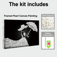 Load image into Gallery viewer, DIY Pearl Painting Kit 20x30CM Elegant Girl Framed Handmade Pearl Material Art Set Room Wall Decoration
