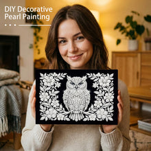 Load image into Gallery viewer, DIY Pearl Painting Kit 20x30CM Owl Framed Handmade Pearl Material Art Set Room Wall Decoration
