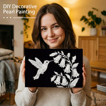 Load image into Gallery viewer, DIY Pearl Painting Kit 20x30CM Bird Carrying Flower Framed Handmade Pearl Material Art Set Room Wall Decoration
