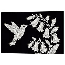 Load image into Gallery viewer, DIY Pearl Painting Kit 20x30CM Bird Carrying Flower Framed Handmade Pearl Material Art Set Room Wall Decoration
