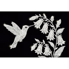 Load image into Gallery viewer, DIY Pearl Painting Kit 20x30CM Bird Carrying Flower Framed Handmade Pearl Material Art Set Room Wall Decoration
