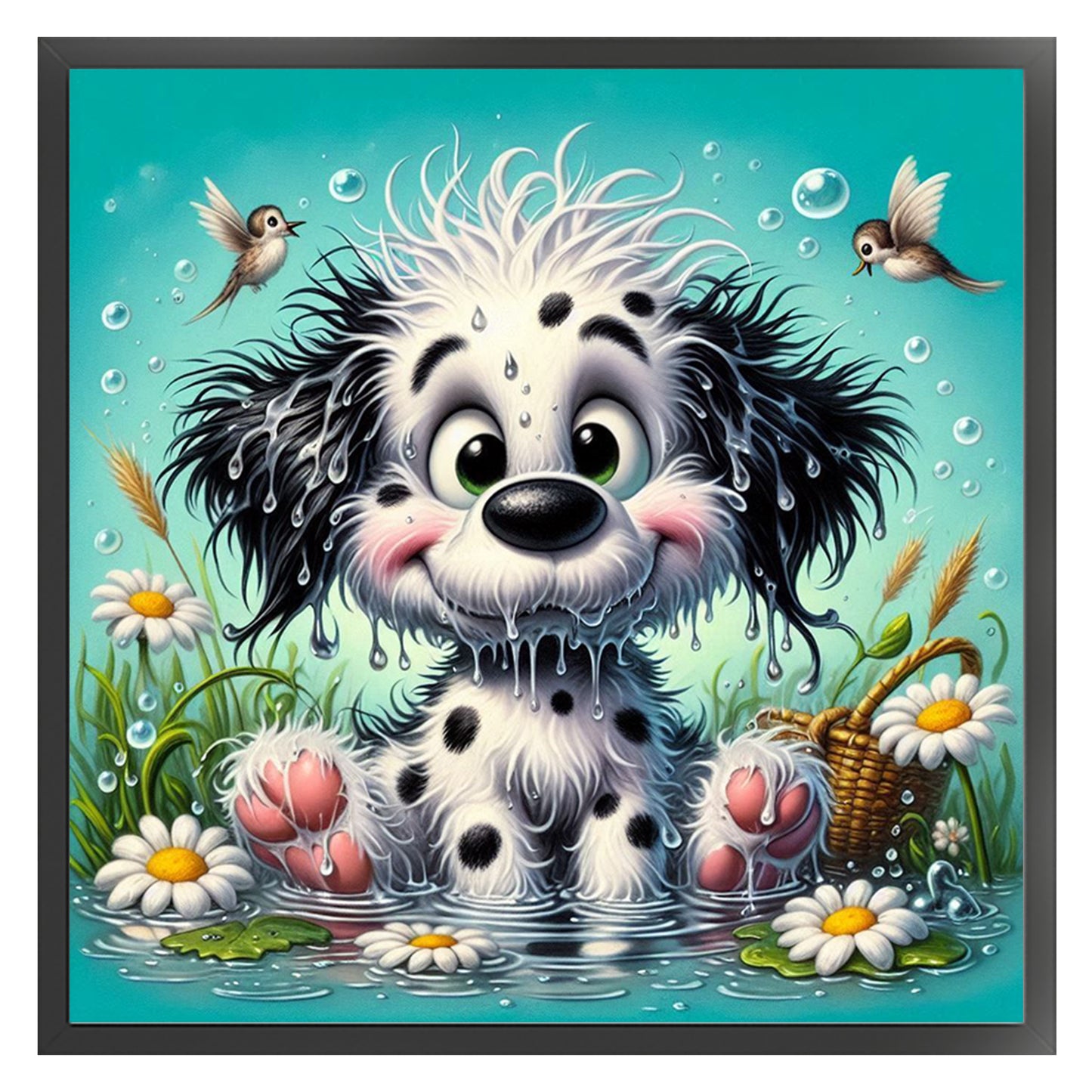 Dalmatian - Full 11CT Stamped Cross Stitch 40x40CM - Yishu