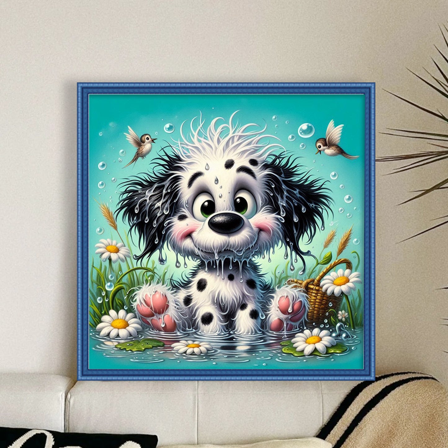 Dalmatian - Full 11CT Stamped Cross Stitch 40x40CM - Yishu