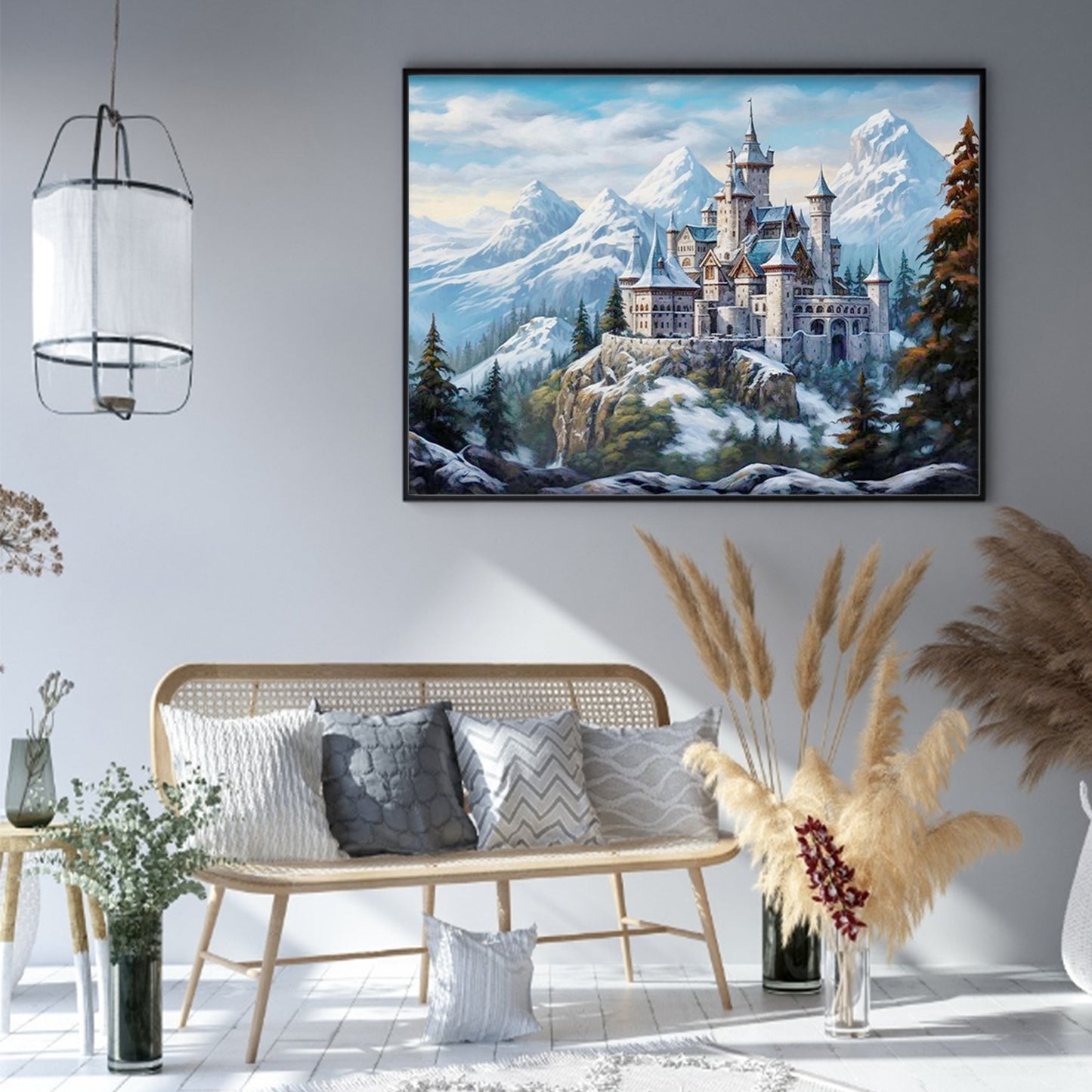 Winter Castle - Full 11CT Stamped Cross Stitch 50x40CM - Yishu