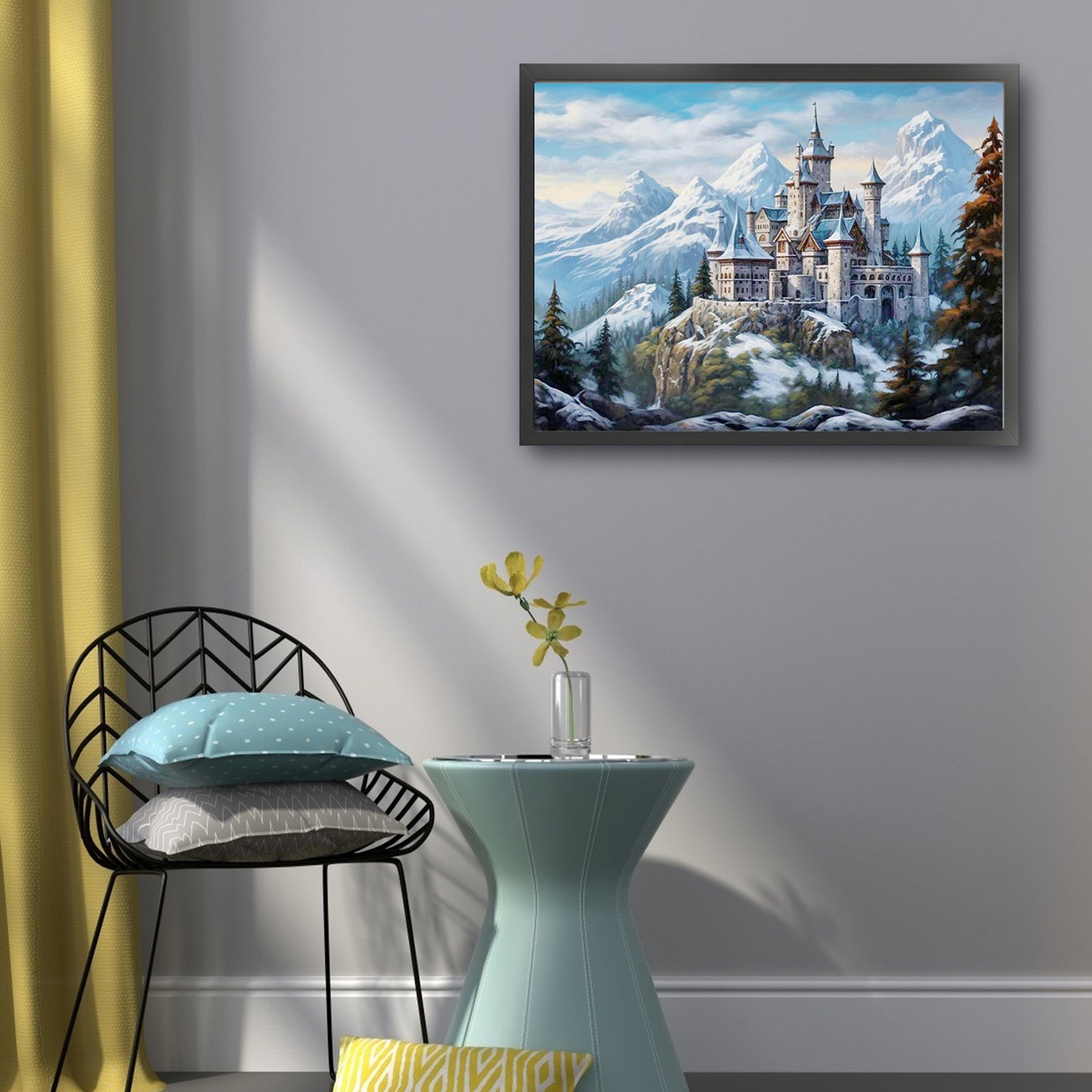 Winter Castle - Full 11CT Stamped Cross Stitch 50x40CM - Yishu