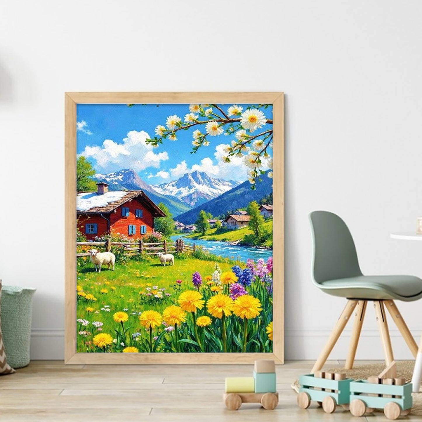 Red House - Full 11CT Stamped Cross Stitch 50x40CM - Yishu