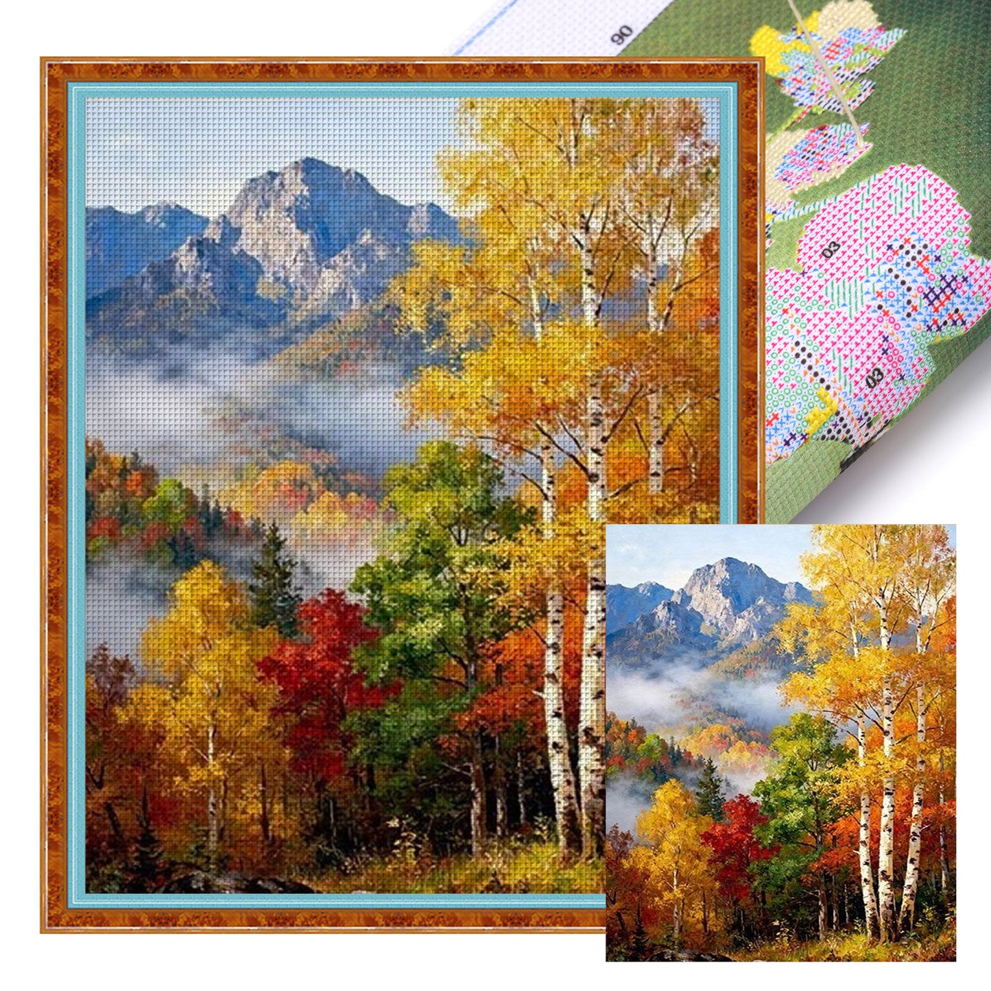 Autumn - Full 11CT Stamped Cross Stitch 50x40CM - Yishu