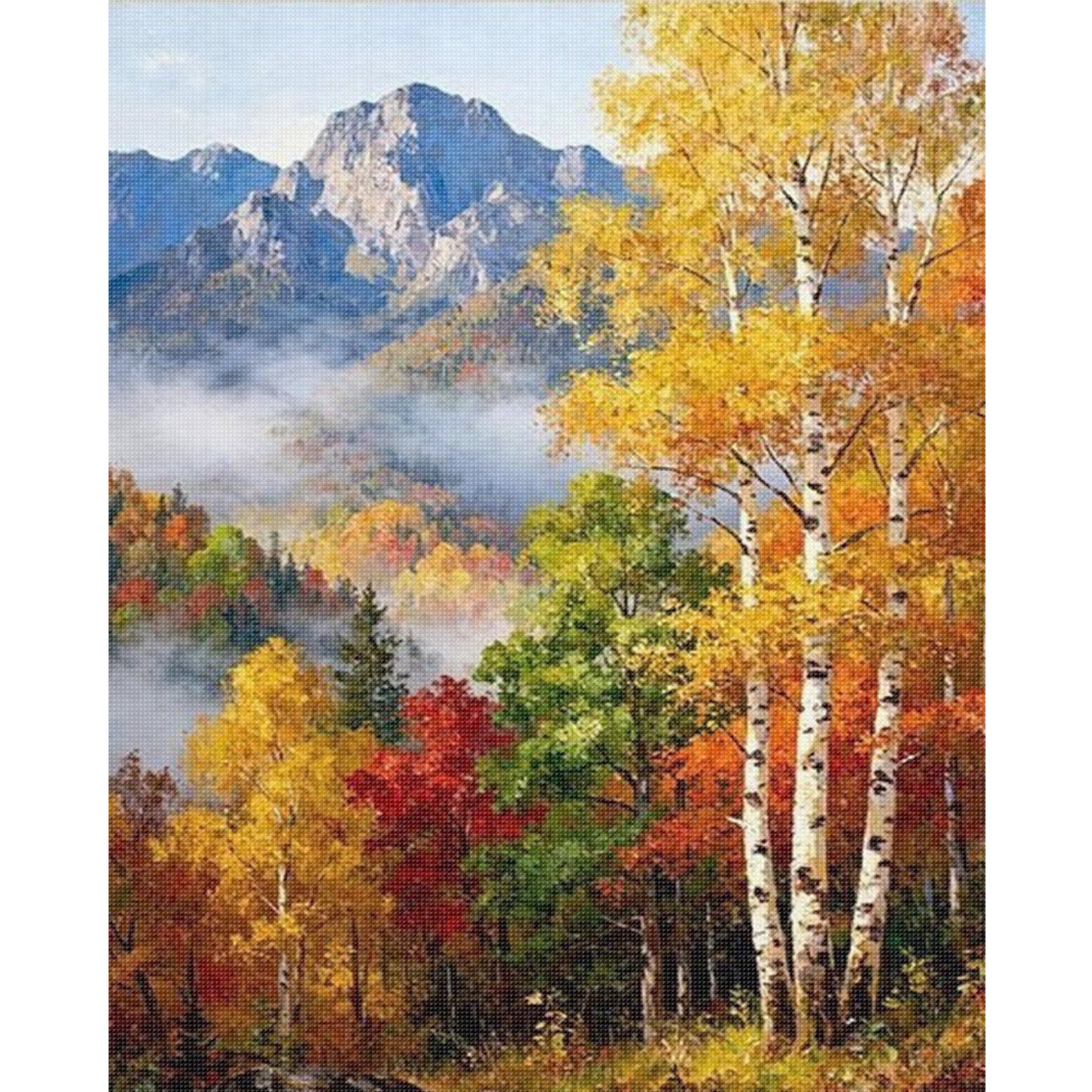 Autumn - Full 11CT Stamped Cross Stitch 50x40CM - Yishu