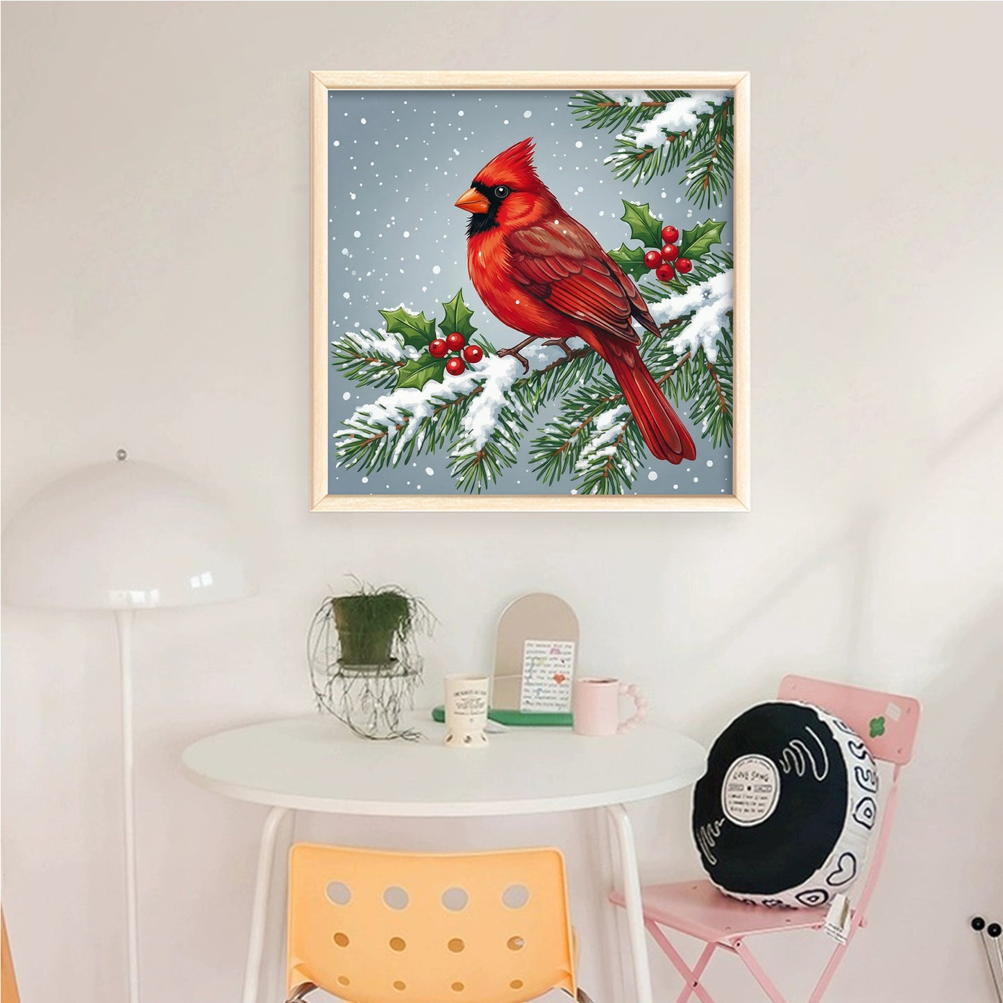 Winter Robin - Full 14CT Counted Cross Stitch 40x40CM - Yishu