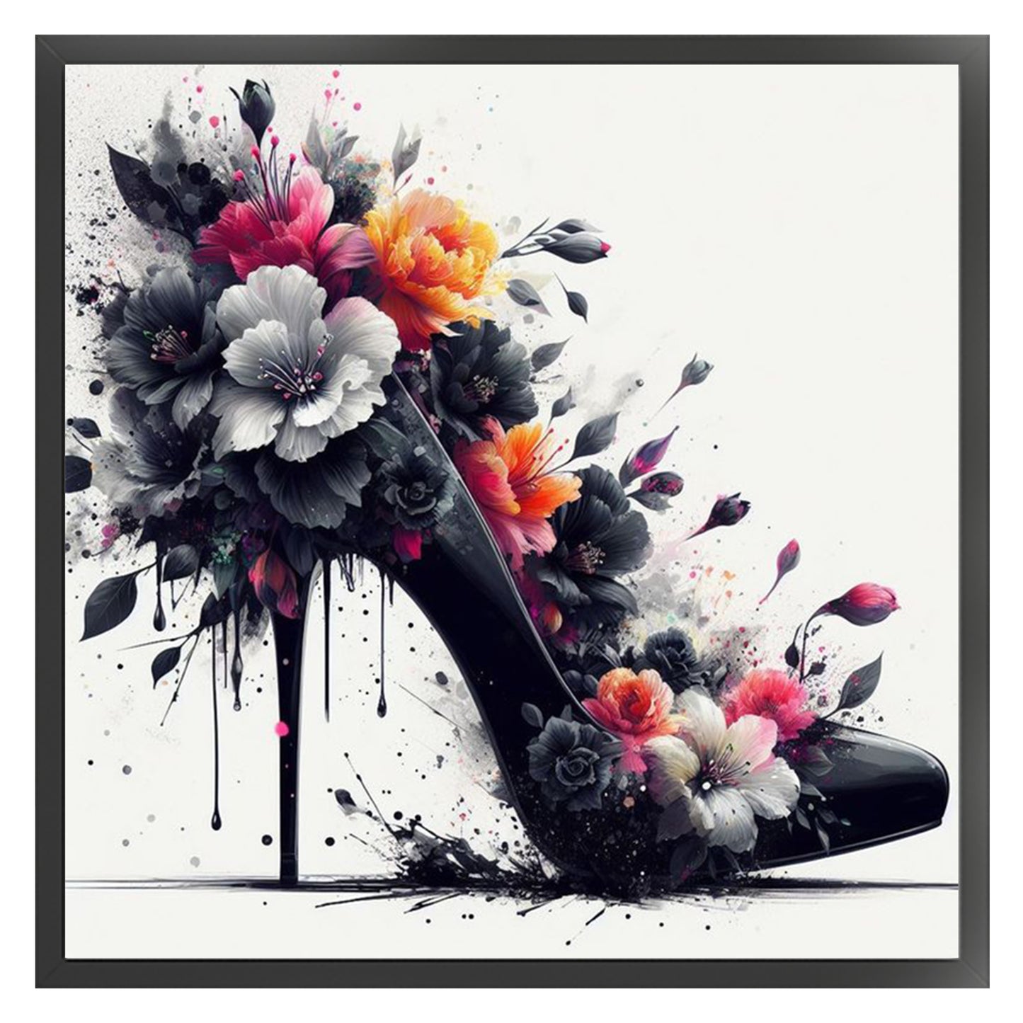 High Heels - Full 11CT Stamped Cross Stitch 40x40CM - Yishu
