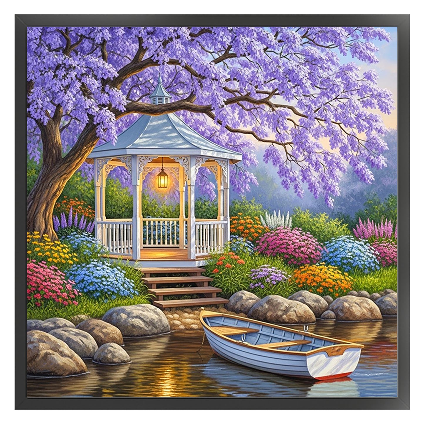 Flower Tree - Full 11CT Stamped Cross Stitch 50x50CM - Huacan