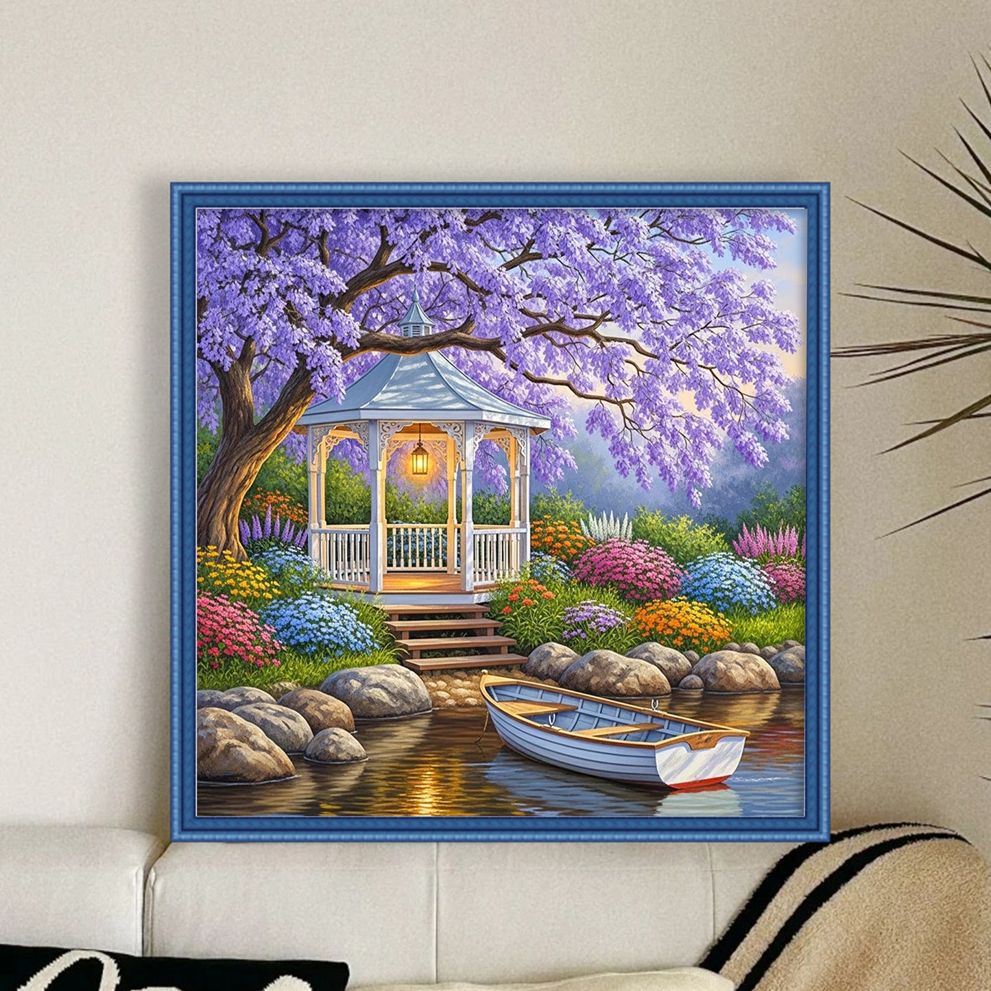 Flower Tree - Full 11CT Stamped Cross Stitch 50x50CM - Huacan