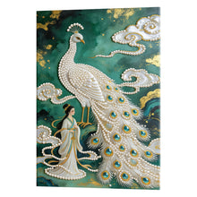 Load image into Gallery viewer, DIY Pearl Painting Kit 30x40CM Peacock Framed Handmade Pearl Material Art Set Room Wall Decoration
